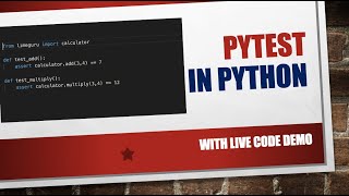 Learn PyTest In 5 Minutes  What Is PyTest  PyTest Tutorial For Beginners Handson Tutorials [upl. by Woothen277]