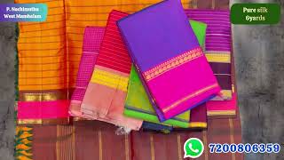 6yards Aarni pure silk Handloom sarees  Rs9480 [upl. by Egni]