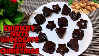 christmas sp Moulded Crunchy Nuts Chocolatechocolate howto shortsyoutubeshortsPayalsPassion [upl. by Ahsekal]