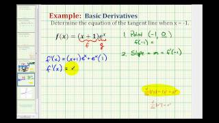 Ex Determine the Equation of a Tangent Line Using the Product Rule [upl. by Kcirdled674]