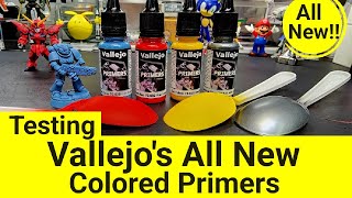 Testing All New Colored Primers From Vallejo [upl. by Cohlier780]