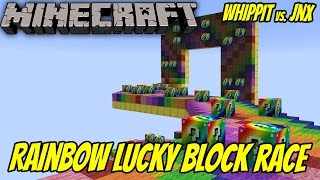 WHIPPIT amp JNX KÖR RAINBOW LUCKY BLOCK RACE  YAAAAY  MINECRAFT MOD [upl. by Nyahs699]