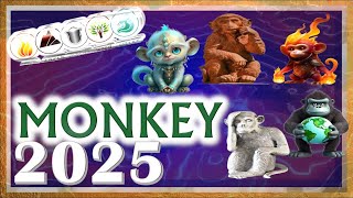 ✪ Monkey Horoscope 2025  Fire Earth Metal Water Wood [upl. by Gerc]