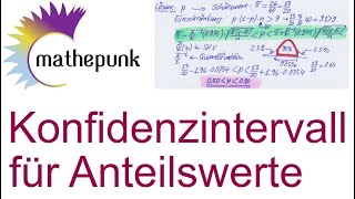 Konfidenzintervall für Anteilswerte [upl. by Ylro]