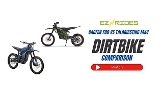 Talaria Sting MX4 versus the Caofen F80 Dirtbikes [upl. by Oiluig6]