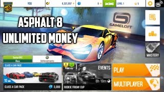 Asphalt 8  Unlimited money cheat [upl. by Haimirej]