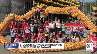 Utah students survive earthquake during visit to Taiwan [upl. by Alilak403]