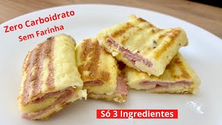 CAFÃ‰ DA MANHÃƒ LOW CARB  SUBSTITUA O PÃƒO POR ESSA DELÃCIA ZERO CARBOIDRATO SÃ“ 3 INGREDIENTES [upl. by Anuala]