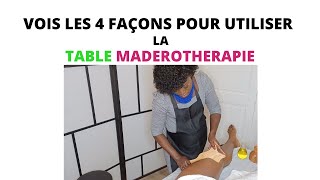 MADEROTHERAPIE CORPS  4 FAÇONS DE FAIRE UN DRAINAGE LYMPHATIQUE AVEC LA TABLE MADEROTHERAPIE [upl. by Paff]