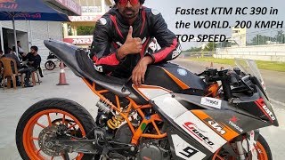 Fastest KTM RC 390 in the WORLD 200 KMPH TOP SPEED [upl. by Macmullin]