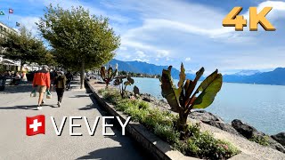 Vevey Switzerland  one of the “Pearls of the Swiss Riviera” 🇨🇭 Switzerland 4K [upl. by Fulviah]