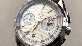 Omega Seamaster Aqua Terra GMT Chronograph 23113435202001 Omega Watch Review [upl. by Treblihp]