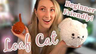 Almost NO SEW Loaf Cat Crochet Tutorial BEGINNER FRIENDLY [upl. by Reahard]