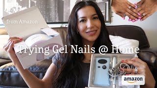 Trying Amazon Gel Nail Kit  How to do Gel Nails  home diy nails  my favorite nail products [upl. by Toinette477]