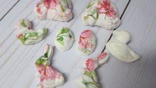 Cheap and Chic 3D DIY embellishments with Tissue Paper Napkins amp Molds [upl. by Newton]