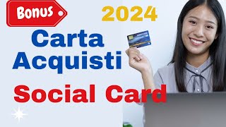 Carta acquisti  Socialcard 2024 [upl. by Sileas]