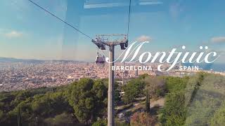 Cable Car Ride Barcelona  Montjuïc 4k [upl. by Peterman]