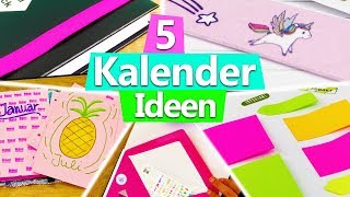 KALENDER 2018 gestalten 5 IDEEN für DIY Planner Setup  Filofax DIY Inspiration basteln deutsch [upl. by Ojoj]