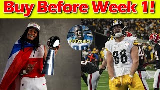 Fantasy Football Dynasty Players to Buy Before Week 1 fantasyfootballdynasty fantasyfootball [upl. by Ecnarrot]