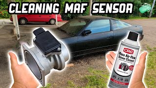 Cleaning My Nissan 240sx S13’s MAF Sensor 🧼 Easy Mass Air Flow Cleaning [upl. by Lurleen]