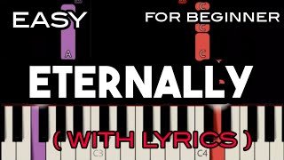 ETERNALLY  LYRICS   VICTOR WOOD  SLOW amp EASY PIANO [upl. by Elburr]