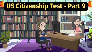 US Citizenship Test Part 9  Practice English Conversation [upl. by Jollenta]