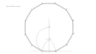 How to draw a Regular Dodecagon 12sided polygon given its Side [upl. by Jonny]