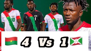 Résumé du match Burkina Faso 🇧🇫 4vs 1 🇧🇮 Burundi 2024 burkinafaso burundi footafricain 2024 [upl. by Lilia107]