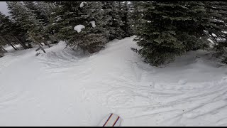 POV A Busy Day Boarding Banff  Snowboarding Sunshine Village HD [upl. by Yekcor]