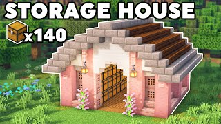 Minecraft Cherry Blossom Storage House Tutorial [upl. by Eneryt]