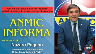 Pensioni Disabilità Basta con le parole ANMIC Accettate le nostre richieste di aumento [upl. by Werda553]