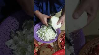 Insanely Fast Cabbage Cutting Skills 🥬 Shorts vegetables villagelife [upl. by Nauaj]