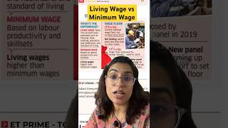 Prelims 2024 Must Know Difference between Living Wage and Minimum Wage [upl. by Nosredna]