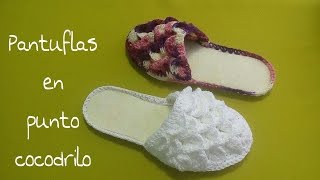 Pantuflas en punto cocodrilo para el dia de las madres  1 de 2 [upl. by Midan848]