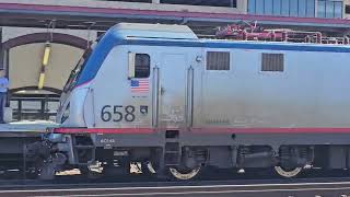 Amtrak Trains at Metropark 3324 [upl. by Rothwell]