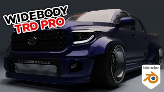 WIDEBODY Toyota Tundra TRD Pro Render  Blender Tuning 8 [upl. by Cynarra312]