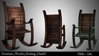 Wooden Rocking Chair in Autodesk Maya 2018  Part3  Texturing in Substance Painter [upl. by Hilel327]