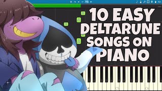 DELTARUNE EASY Songs on Piano Compilation  Piano Tutorial [upl. by Ben551]