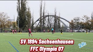 SV 1894 Sachsenhausen vs FFC Olympia 07  2HZ  7Spieltag [upl. by Adiarf]