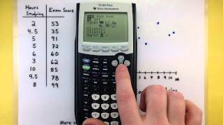 Statistics  Making a scatter plot using the Ti8384 calculator [upl. by Gotcher]