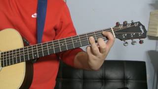 How to play a E Flat Major 7th Chord Guitar Tutorial [upl. by Anders]