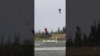 Kiteboarding vs Windsurfing WindPowered Fun shorts [upl. by Htirehc]