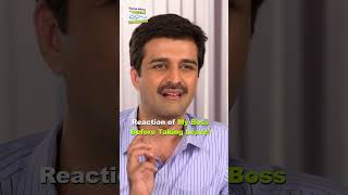 My Boss reaction before taking leavetmkoc comedy funny shorts funnyshorts relatable [upl. by Anuaek]