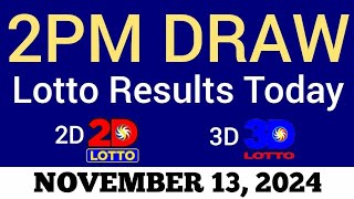 Lotto Result Today 2pm Draw November 13 2024 Swertres Ez2 PCSO Live Result [upl. by Einalem961]