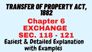 Section 118  121 Transfer of Property Act  Exchange  Judiciary [upl. by Nyliuqcaj788]