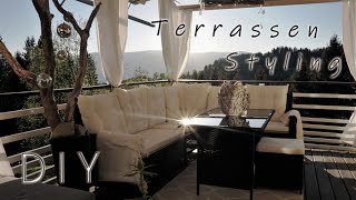 Terrassen Deko DIY  MEINE Traumterrasse ☀ Gestaltungs und Dekorationsideen für DICH  Teil 2 [upl. by Siramay]