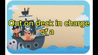 Captain Captains back Swashbuckle lyrics Cbeebies [upl. by Ria]