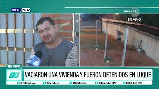 Vaciaron vivienda y fueron detenidos en Luque [upl. by Braswell325]