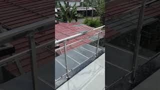 STAINLESS STEEL BALCONY HANDRAIL GLASS work [upl. by Hedgcock]