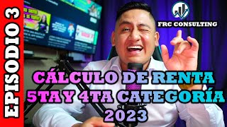 CÁLCULO DE RENTA DE 5TA CATEGORÍA 2023 Y 4TA CATEGORÍA 🛑🛑 [upl. by Apurk]